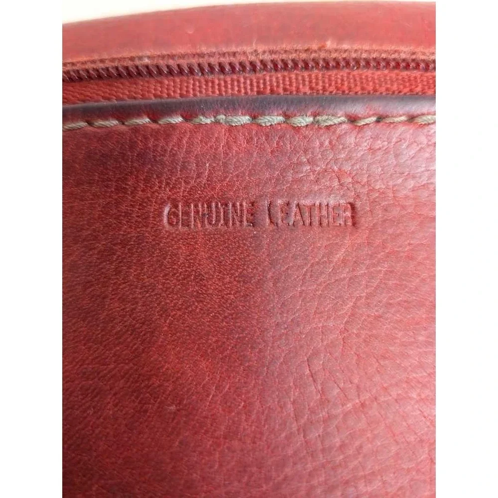 Fossil‎ Red Leather Tri-Fold Wallet RFID Blocking Snap Closure Women's